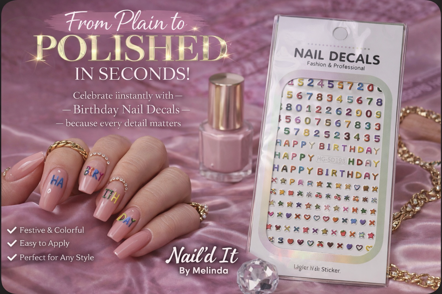 Eye Catching Nail Decal Stickers